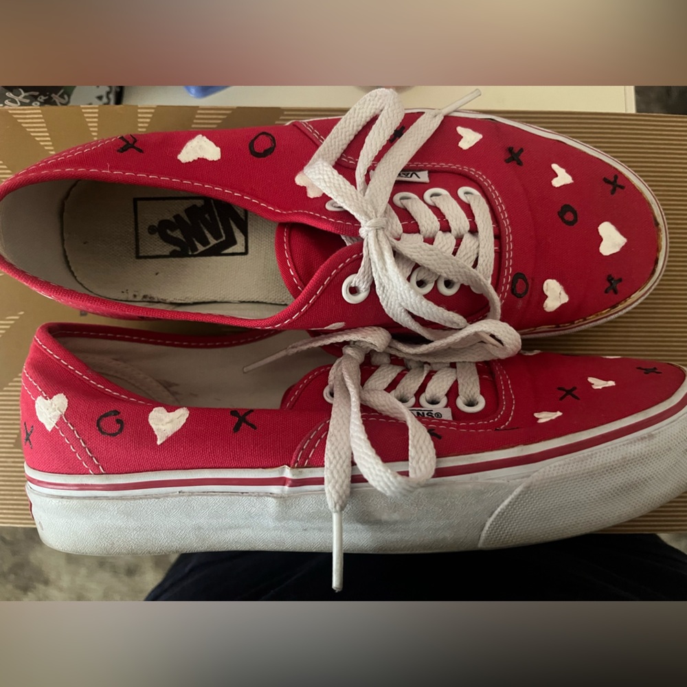 Hand painted Valentine’s Day Vans